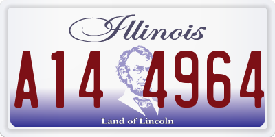 IL license plate A144964