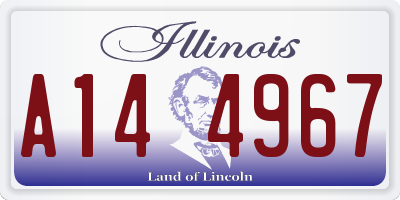 IL license plate A144967