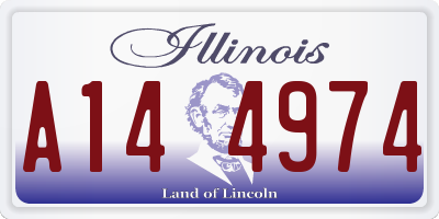 IL license plate A144974