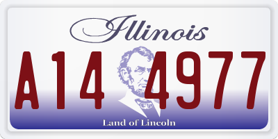 IL license plate A144977