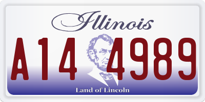 IL license plate A144989