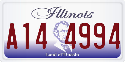 IL license plate A144994