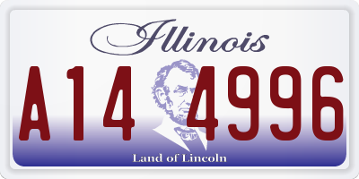 IL license plate A144996