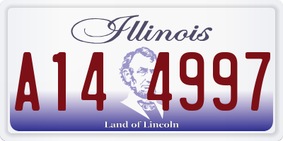 IL license plate A144997