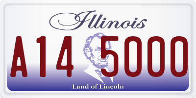 IL license plate A145000