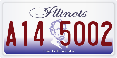 IL license plate A145002