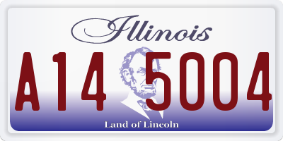 IL license plate A145004