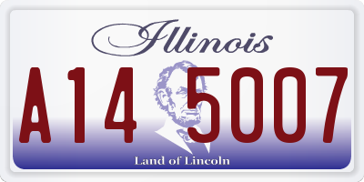 IL license plate A145007