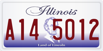 IL license plate A145012
