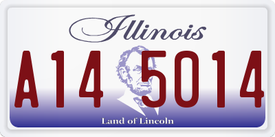 IL license plate A145014