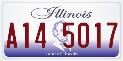 IL license plate A145017