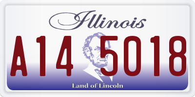 IL license plate A145018