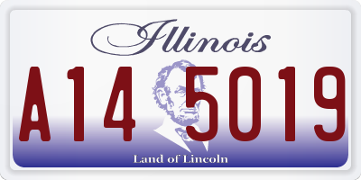 IL license plate A145019