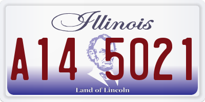IL license plate A145021