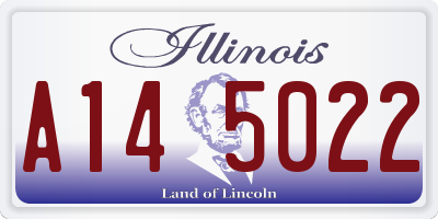 IL license plate A145022
