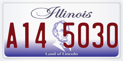IL license plate A145030