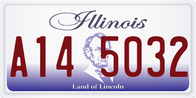 IL license plate A145032
