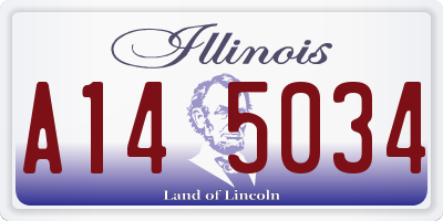 IL license plate A145034