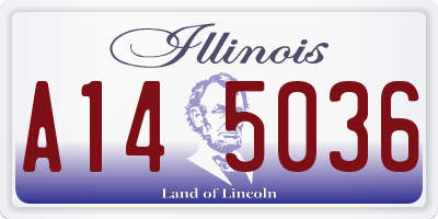 IL license plate A145036
