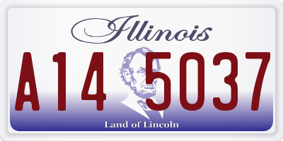 IL license plate A145037