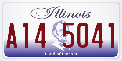IL license plate A145041