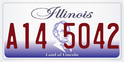 IL license plate A145042