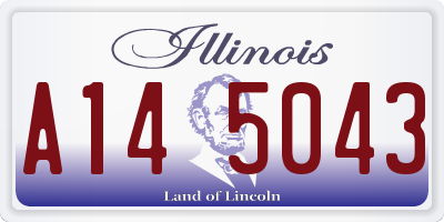 IL license plate A145043