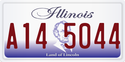 IL license plate A145044