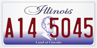 IL license plate A145045