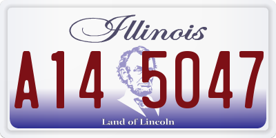 IL license plate A145047
