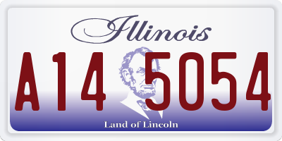 IL license plate A145054