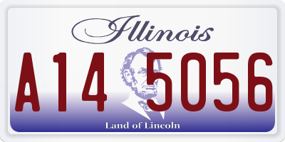 IL license plate A145056