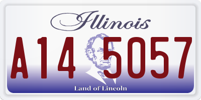 IL license plate A145057