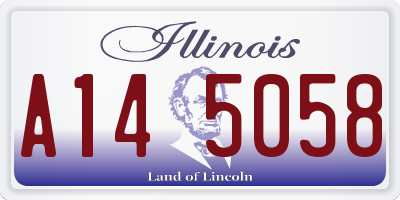 IL license plate A145058
