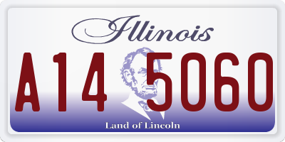 IL license plate A145060