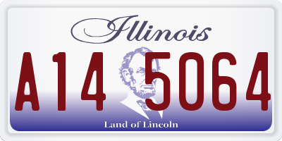 IL license plate A145064
