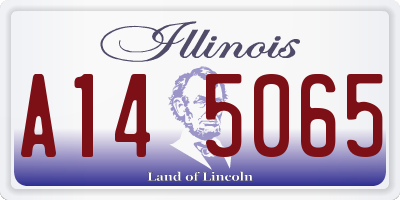 IL license plate A145065