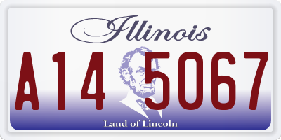 IL license plate A145067