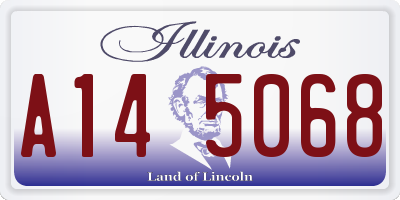 IL license plate A145068