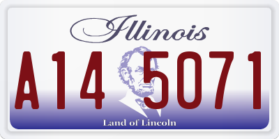 IL license plate A145071