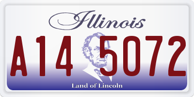 IL license plate A145072
