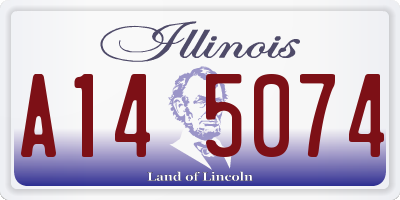 IL license plate A145074