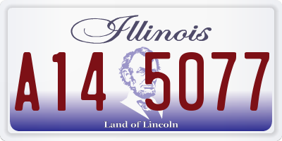 IL license plate A145077