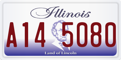 IL license plate A145080