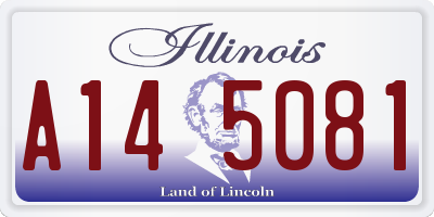 IL license plate A145081