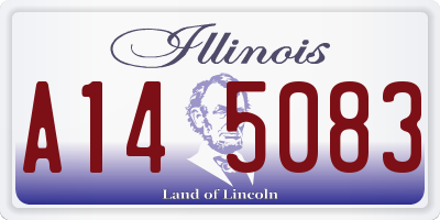 IL license plate A145083