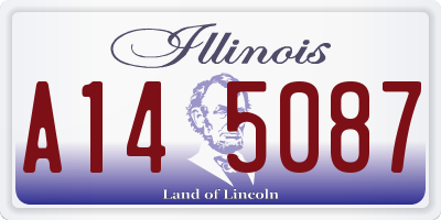 IL license plate A145087