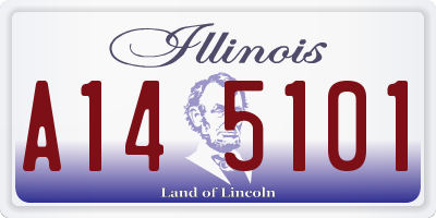 IL license plate A145101