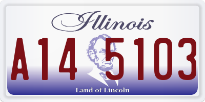 IL license plate A145103