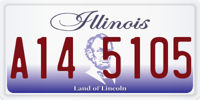 IL license plate A145105